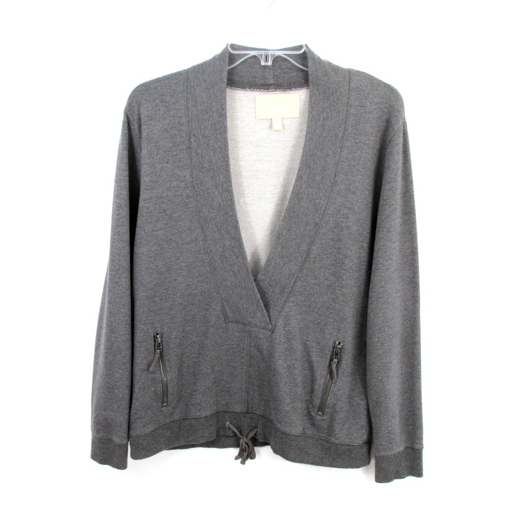 BANANA REPUBLIC Activewear Pullover Sweat Jacket Women Medium Gray Athleisure